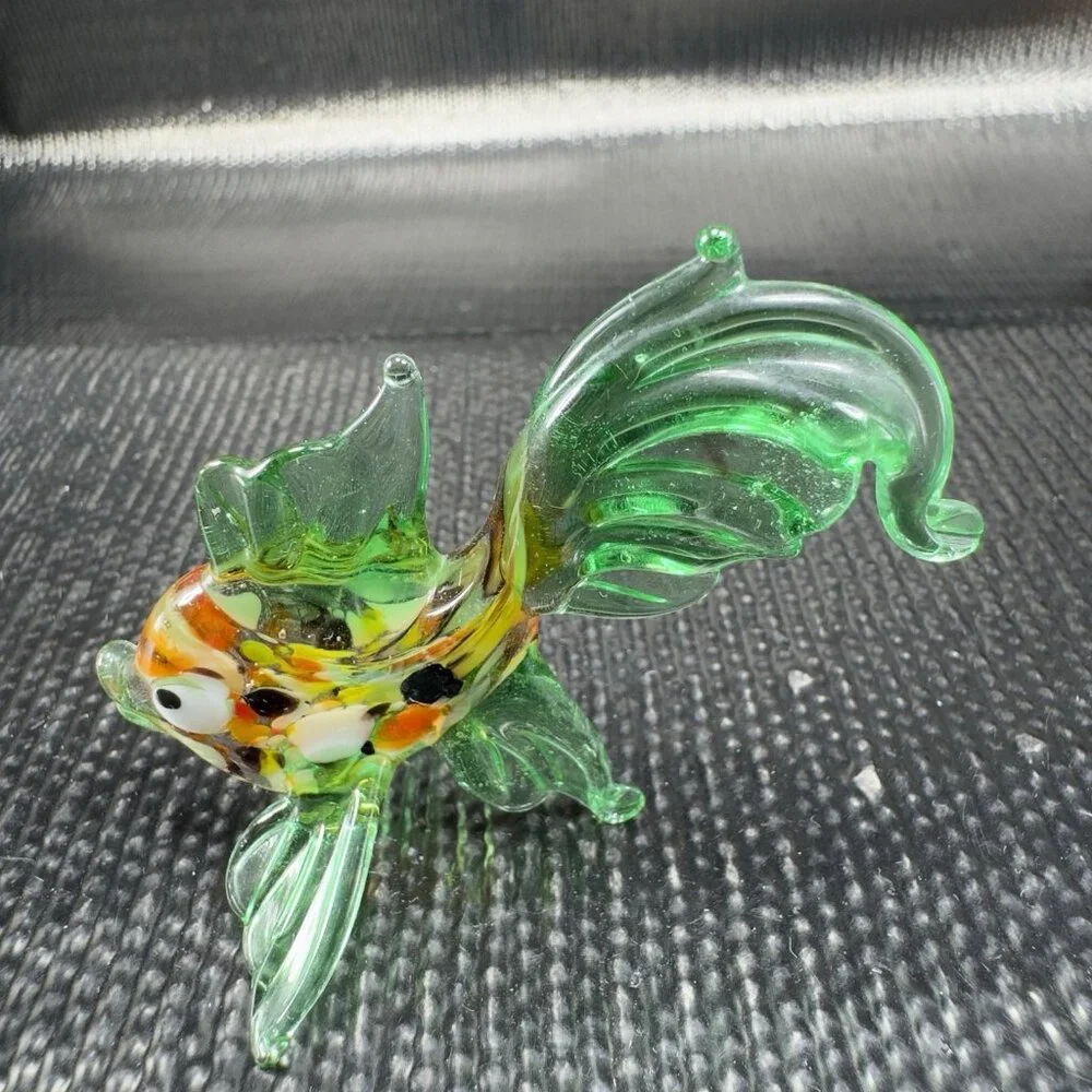 Venetian Art Glass Hand‎ Blown Fish Hand Made Italian Glass Delicate Figure VTG